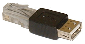 USB Type A Female to RJ-45 Male Adapter